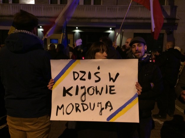 Jedna z protestujących w Warszawie /Monika Gosławska /RMF FM
