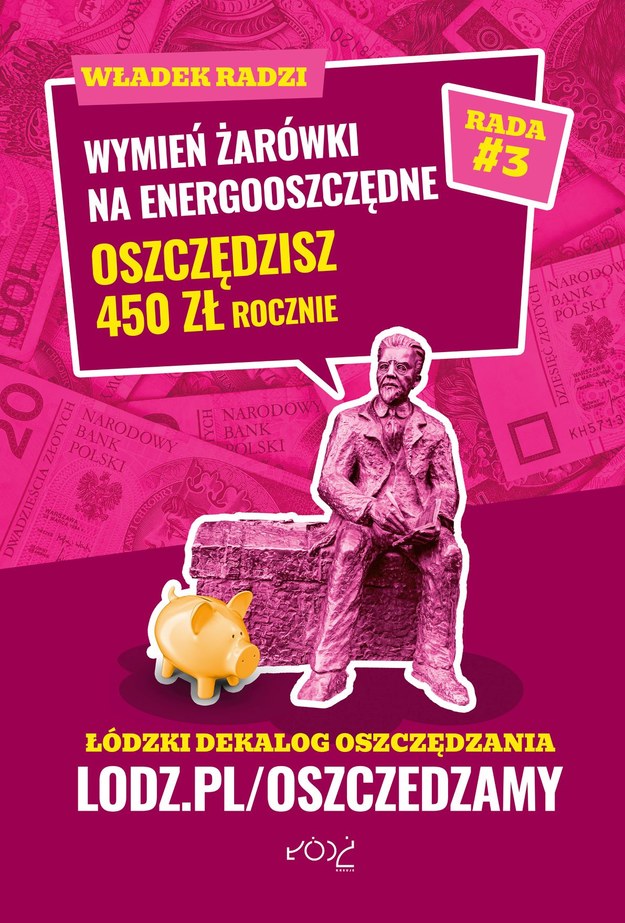 Jedna z ulotek promujących Łódzki Dekalog Oszczędzania /UMŁ /Materiały prasowe