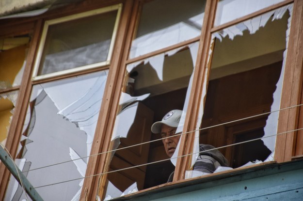 Jedno z mieszkań w Odessie po rosyjskim ataku lotniczym /Alena Solomonova /PAP