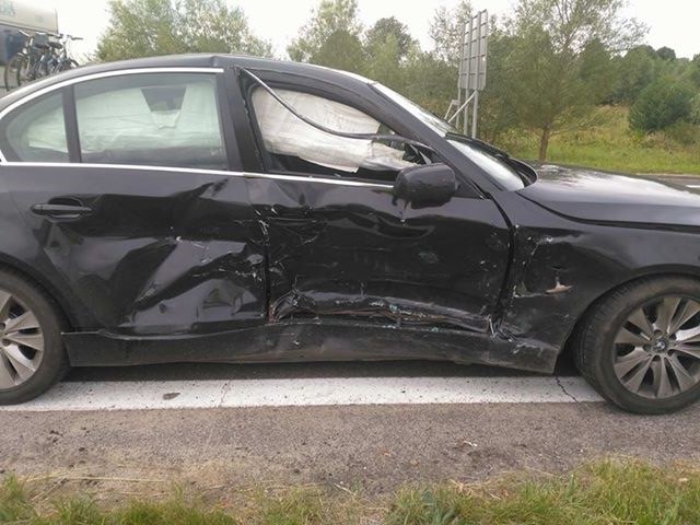 Jedno z uszkodzonych aut /Adam /Gorąca Linia RMF FM