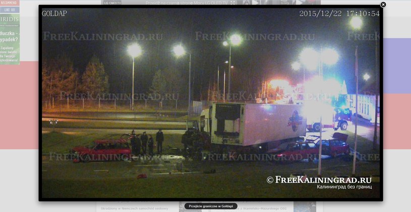 Jedno ze zdjęć wypadku, jakie pojawiło się na rosyjskiej stronie /Freekaliningrad.ru /Informacja prasowa