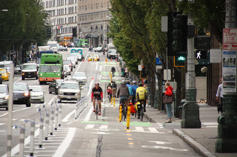 Jednym z miast wyróżnionych w rankingu jest amerykańskie Seattle, które zainwestowało m.in. w rozwój systemu ścieżek rowerowych /SDOT Photos /Flickr.com, CC BY 2.0