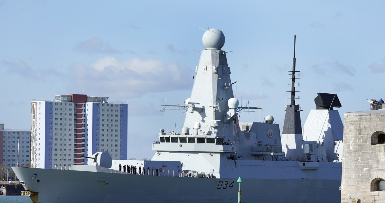 Jedyną linią obrony Wielkiej Brytanii przed zmasowanym atakiem rakietowym są niszczyciele typu 45? /Andrew Matthews/PA Images via Getty Images /Getty Images