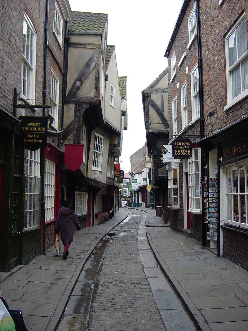 Jedyna w Europie średniowieczna ulica zachowana w całości, York, Wielka Brytania. /Wikipedia /domena publiczna