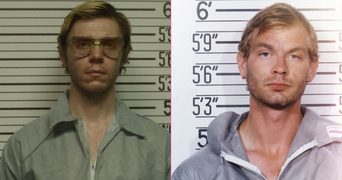 Jeffrey Dahmer z serialu Netflixa i prawdziwy kanibal z Milwuakee /Netflix/Everett Collection/East News / Curt Borgwardt/Contributor /Getty Images