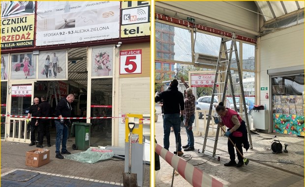 Jej obcas zaklinował się przy pedale gazu. Wjechała autem do sklepu