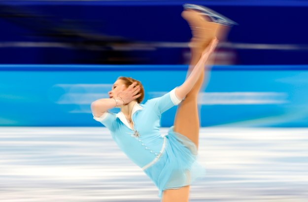 Jekaterina Kurakowa w trakcie igrzysk olimpijskich w Pekinie /HOW HWEE YOUNG /PAP/EPA