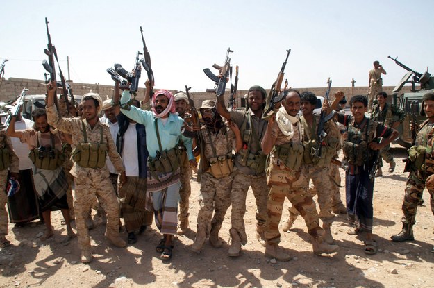 Jemeńscy żołnierze /YEMENI DEFENSE MINISTRY/HANDOUT /PAP/EPA