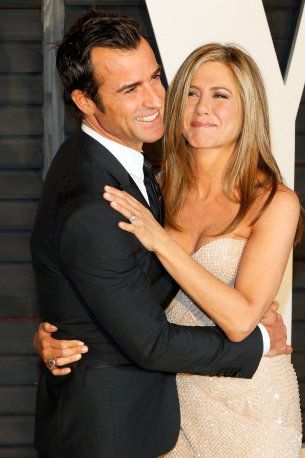 Jennifer Aniston i Justin Theroux / 	Hubert Boesl    /PAP/EPA