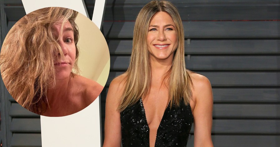 Jennifer Aniston w samym ręczniku na Instagramie @jenniferaniston /JB Lacroix /Getty Images