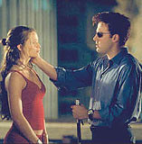 Jennifer Garner i Ben Affleck na planie filmu "Daredevil" /INTERIA.PL