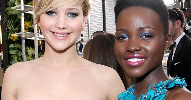 Jennifer Lawrence i Lupita Nyong'o - to one między innymi rywalizują o Oscara /AFP