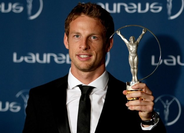 Jenson Button z nagrodą Laureus /AFP