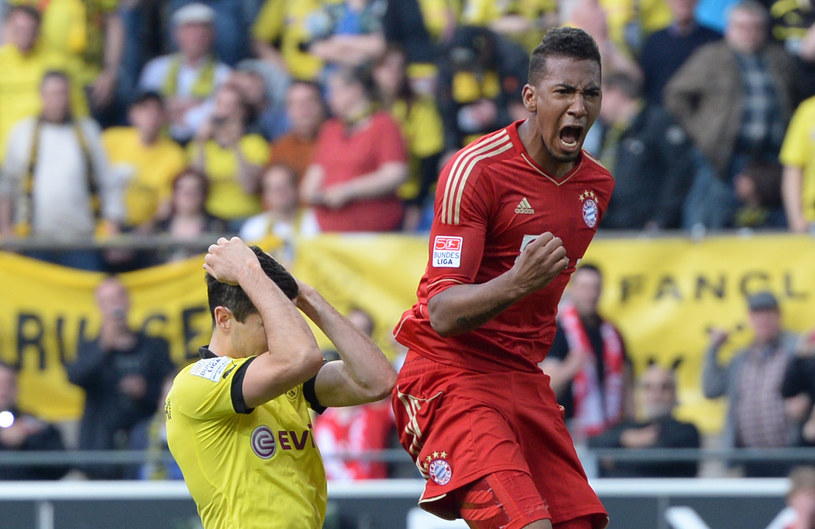 Jerome Boateng, piłkarz Bayernu Monachium liczy na pokonanie Borussii Dortmund /AFP