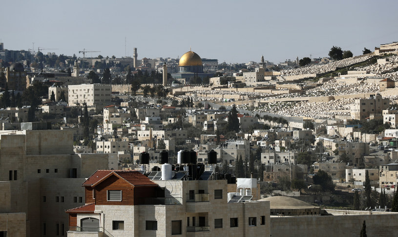 Jerozolima widziana ze zachodniej części Abu Dis /THOMAS COEX /AFP