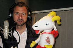 Jerzy Dudek w studiu nagrań RMF FM