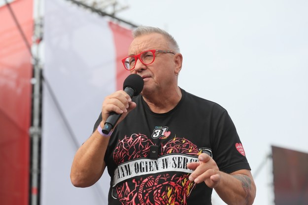Jerzy Owsiak podczas zakończenia zorganizowanego przez Koalicję Obywatelską marszu /Paweł Supernak /PAP