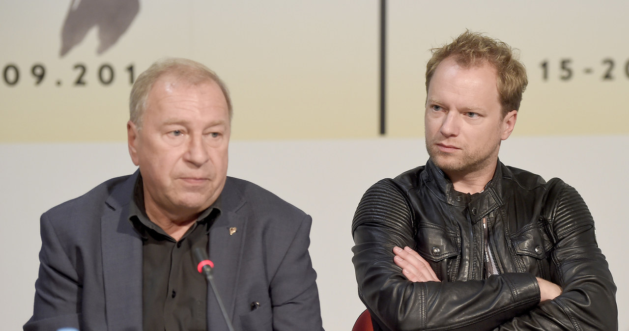 Jerzy Stuhr i jego syn Maciej Stuhr na festiwalu filmowym w Gdyni /AKPA