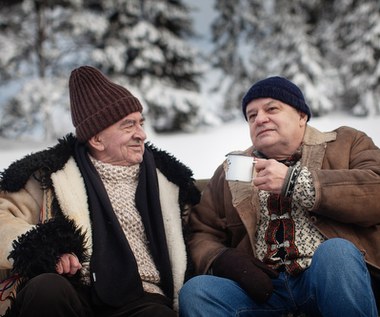 Jerzy Trela i Krzysztof Globisz - kadr z filmu "Prawdziwe życie aniołów", fot. Grzegorz Ziemiański