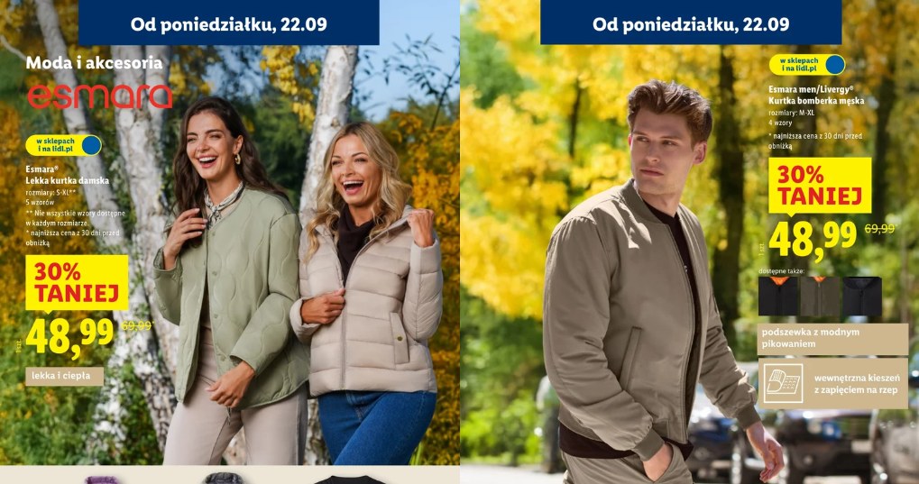 Jesienne kurtki i bomberki w Lidlu /Lidl /INTERIA.PL