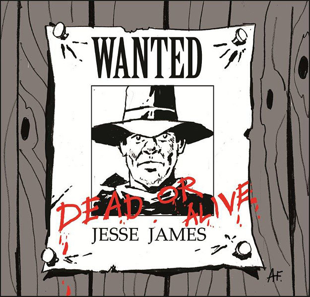 Jesse James był najbardziej poszukiwanym rewolwerowcem na Dzikim Zachodzie /rys. Andrzej Fonfara /Śledztwo