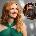 Jessica Chastain spotkała się z prezydentem Zełenskim. Widzowie znają ją z roli Polki