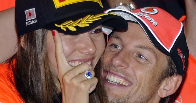 Jessica Michibata i Jenson Button /AFP