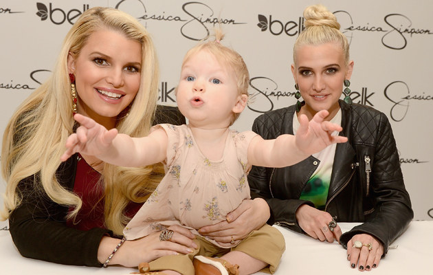 Jessica Simpson z córką Maxwell Johnson i siostrą Ashlee Simpson /Jamie McCarthy /Getty Images