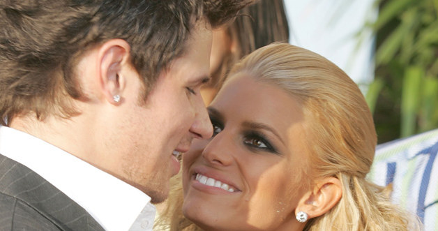 Jessica Simpson z pierwszym mężem /Frazer Harrison /Getty Images