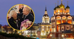 ​Jest życie poza bunkrem? Putin podjeżdża pod hotel, wręcza kwiaty