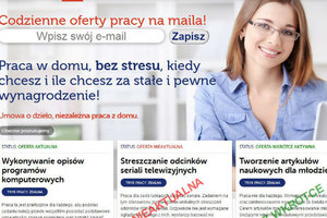 Jesteś bezrobotny? Uważaj na serwisy naciągające na oferty pracy