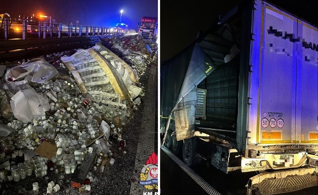 Jezdnia usłana zniczami. Niecodzienna sytuacja na autostradzie