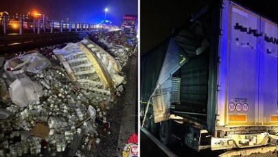 Jezdnia usłana zniczami. Niecodzienna sytuacja na autostradzie