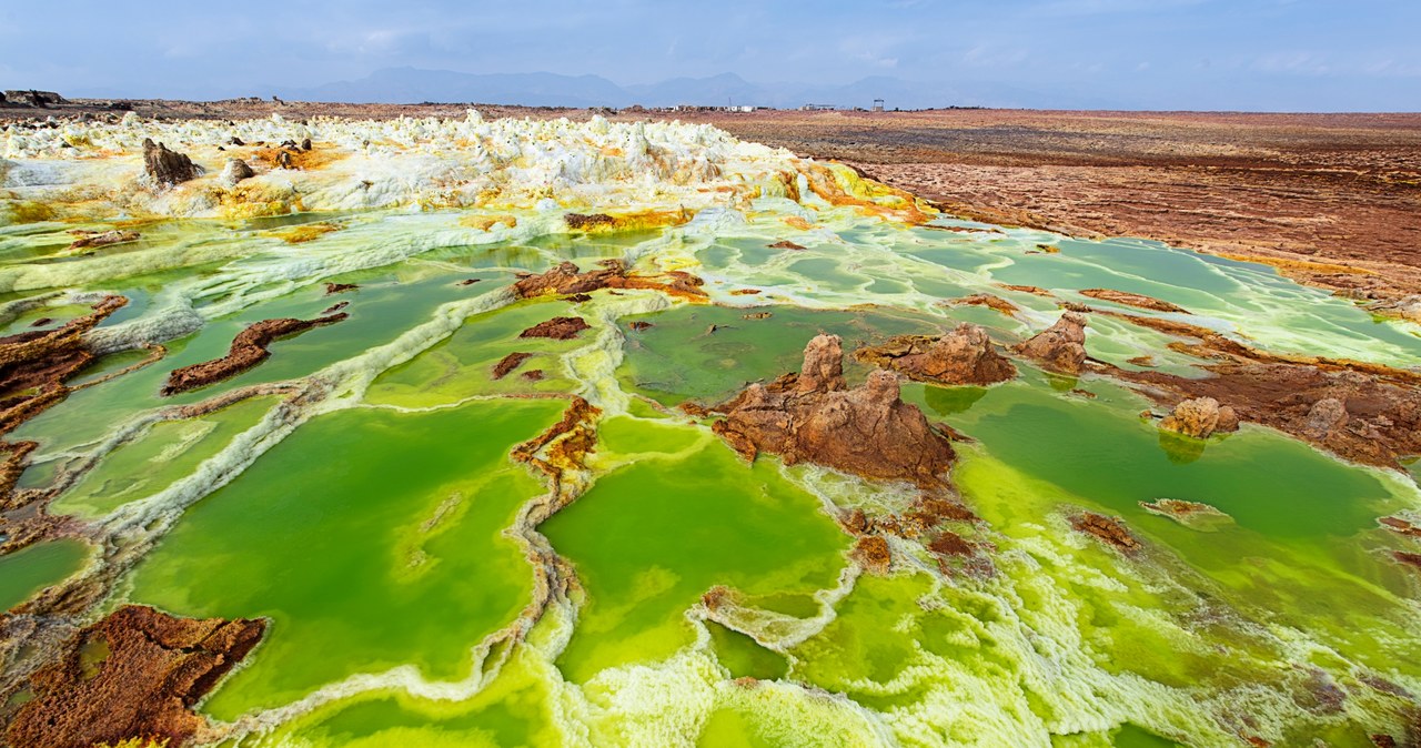 Jeziora wulkanu Dallol w Etiopii są jedynym miejscem na Ziemi, gdzie nie znaleziono żadnego organizmu żywego (nawet mikroorganizmów) /Agencja FORUM
