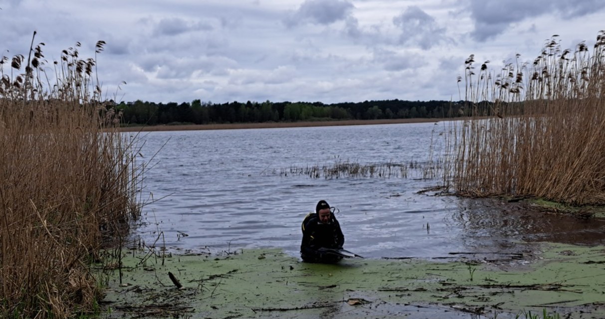 Jezioro na Kujawach, w którym znaleziono przedmioty. Źródło: Wydział Archeologii UW. /Uniwersytet Warszawski /materiał zewnętrzny