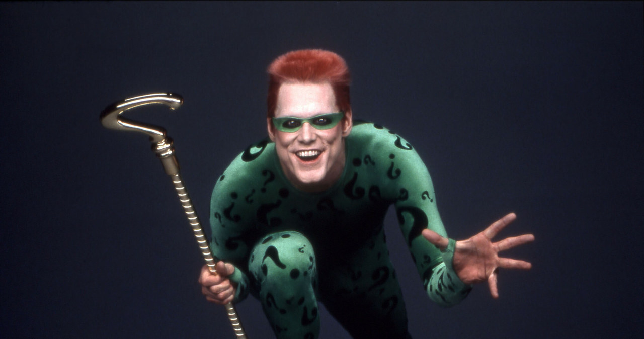 Jim Carrey jako Człowiek-Zagadka w filmie "Batman Forever" /Warner Bros/Collection Christophel /East News