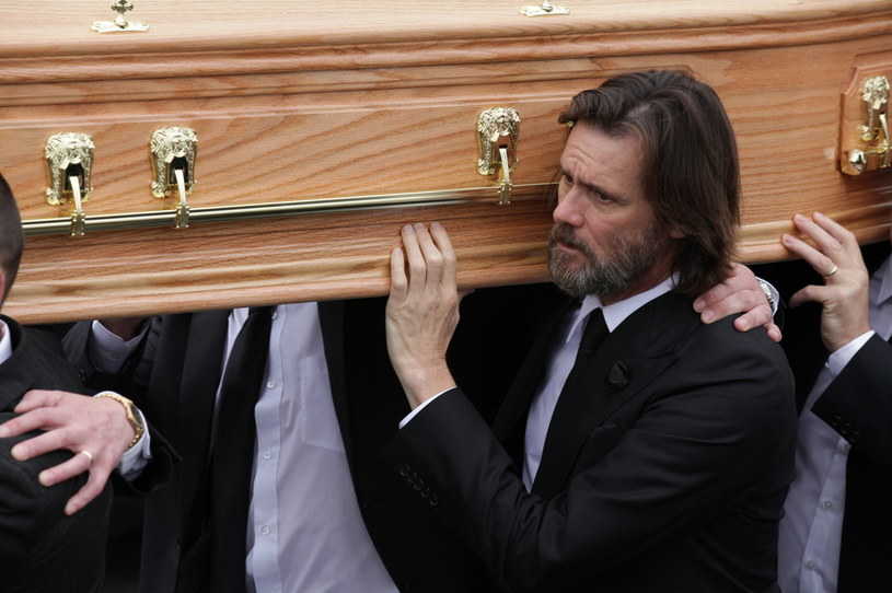 Jim Carrey na pogrzebie Cathriony White /Debbie Hickey/FilmMagic /Getty Images