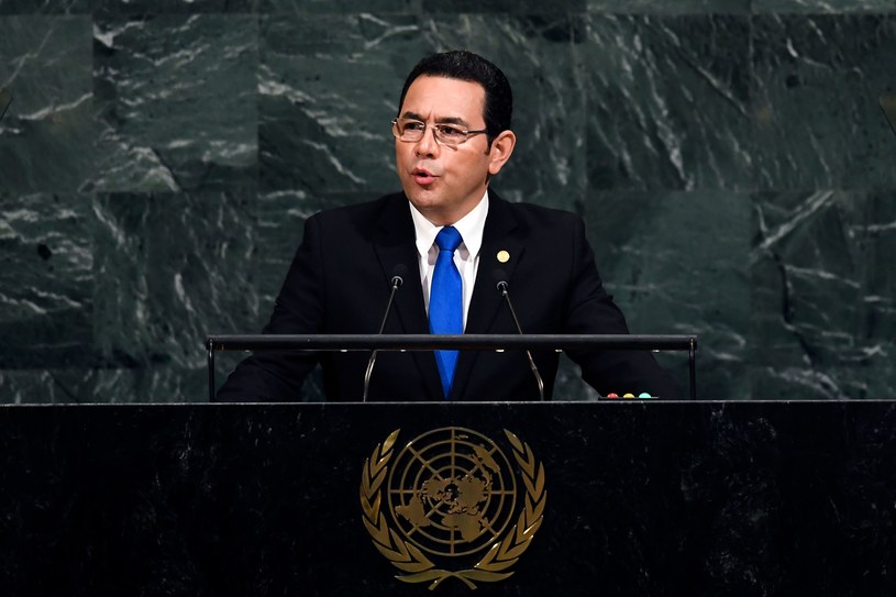 Jimmy Morales - ​prezydent Gwatemali /AFP
