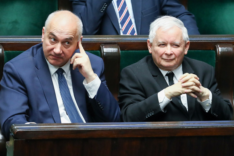 Joachim Brudziński i Jarosław Kaczyński /fot. Andrzej Iwanczuk /Reporter