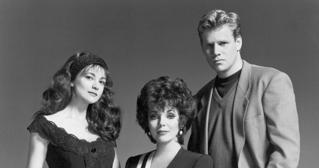 Joan Collins, Emma Samms i Al Corley w serialu "Dynastia" /ABC Television /Getty Images