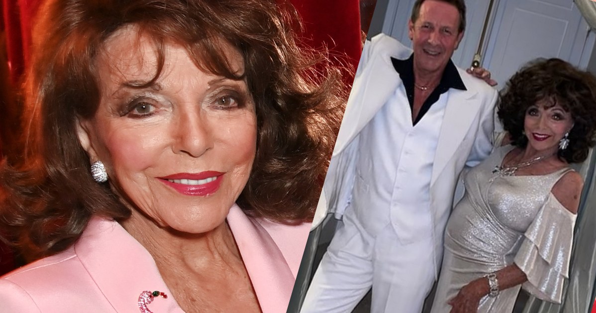 Joan Collins na najnowszych zdjęciach z mężem /https://www.instagram.com/joancollinsdbe/ /Getty Images