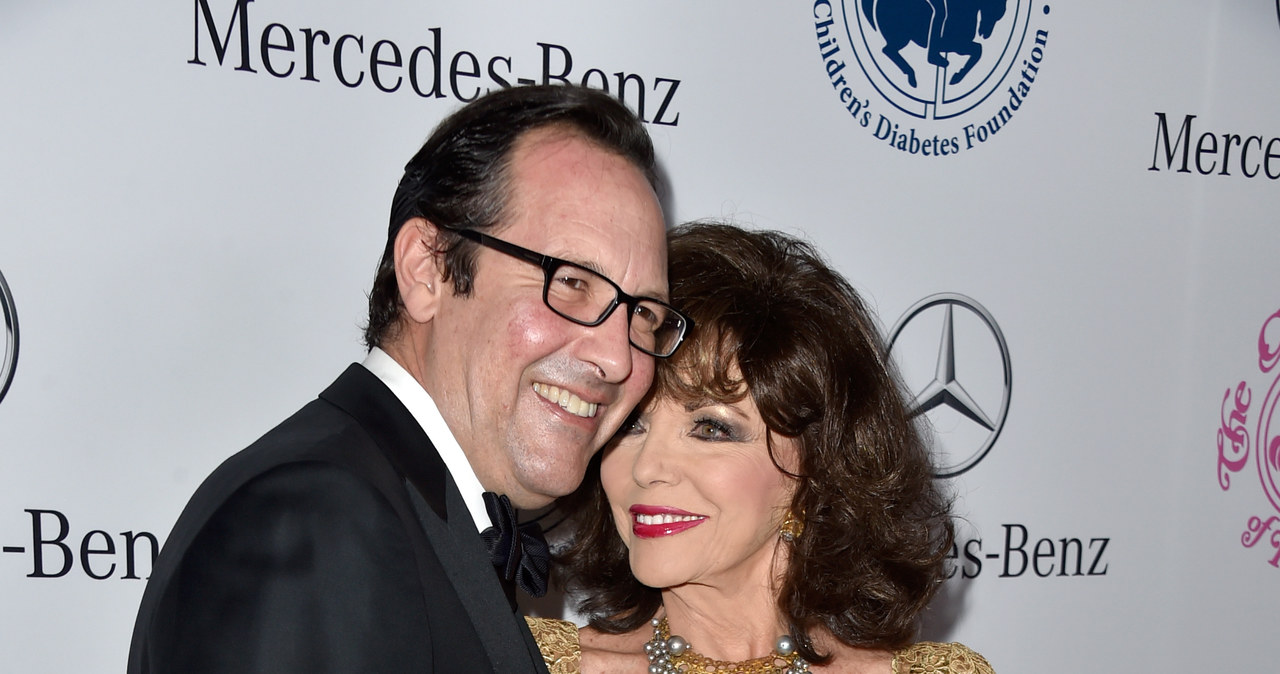 Joan Collins z mężem, Percym Gibsonem /Frazer Harrison /Getty Images