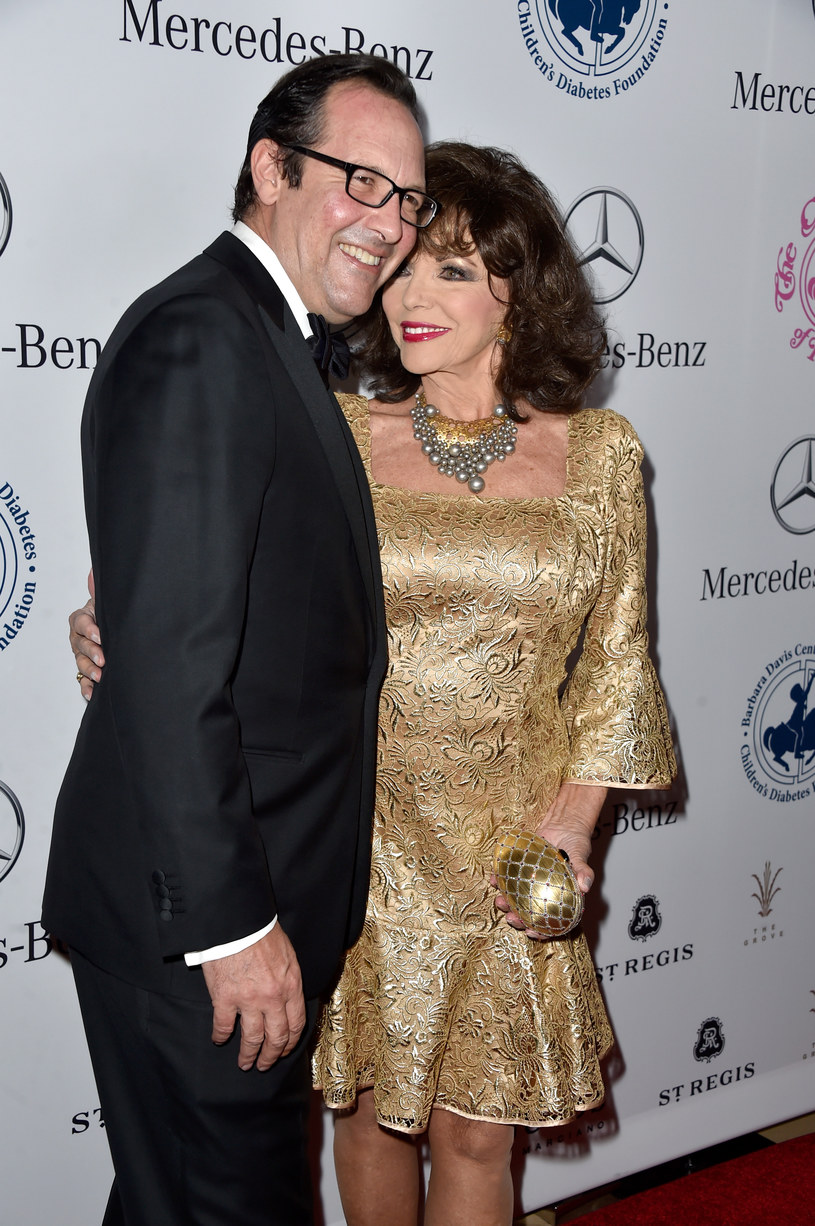 Joan Collins z mężem /Frazer Harrison /Getty Images