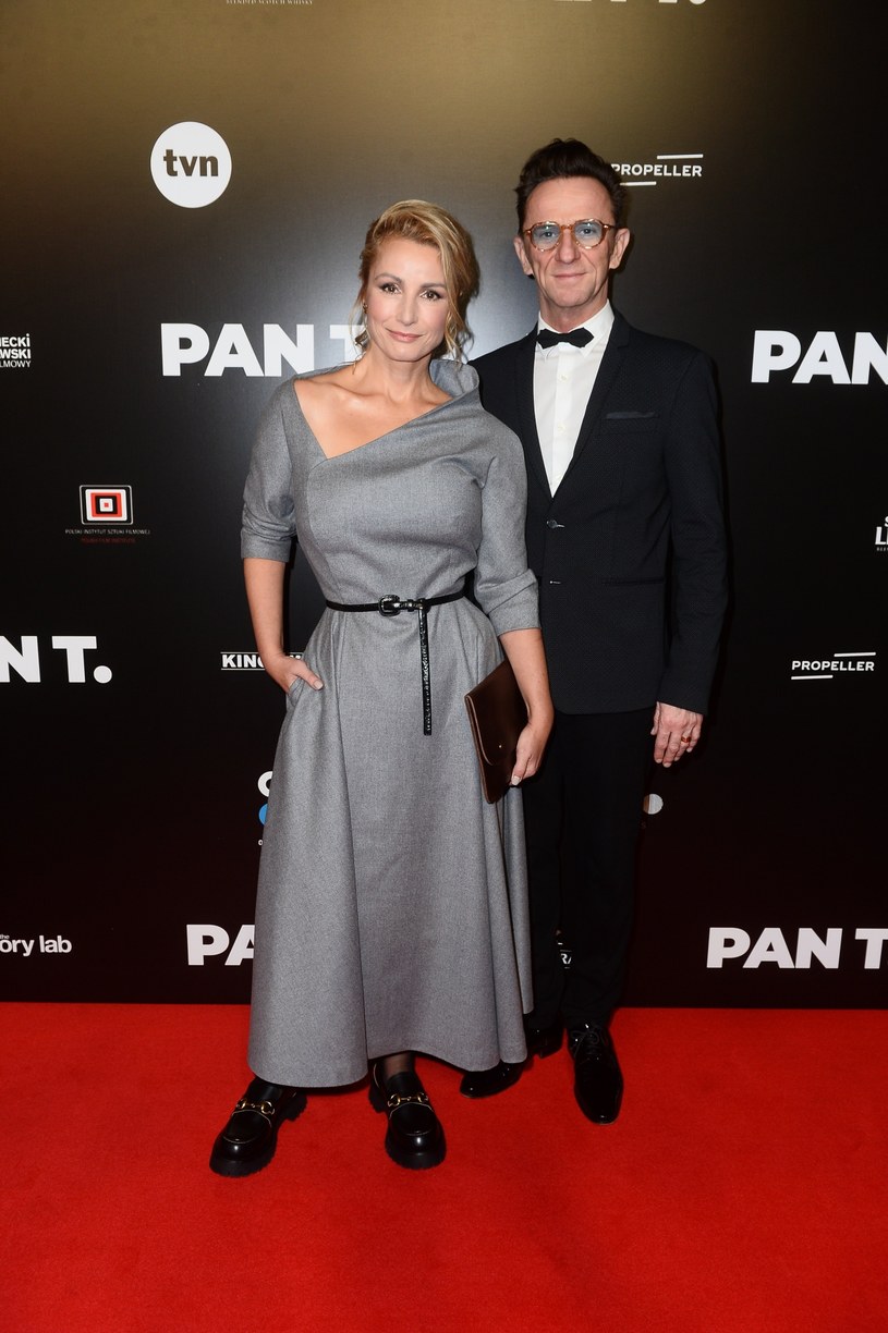 Joanna Brodzik i Paweł Wilczak na premierze filmu "Pan T." /Piotr Andrzejczak /MWMedia