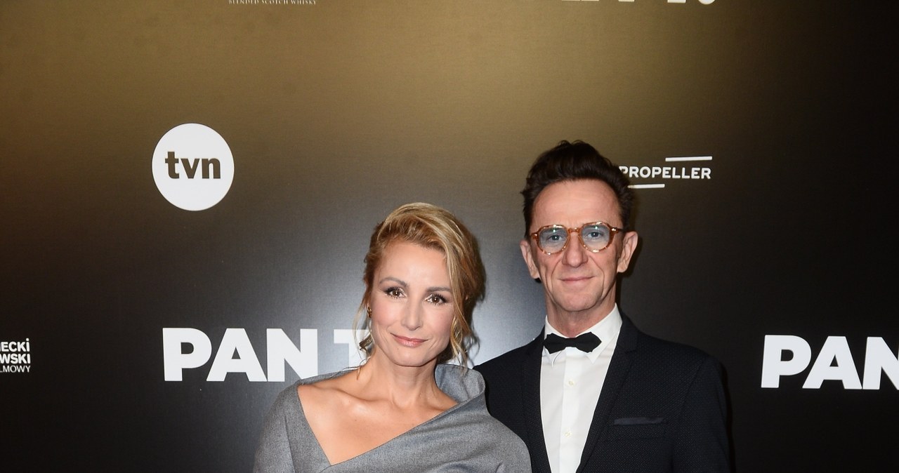 Joanna Brodzik i Paweł Wilczak na premierze filmu "Pan T." /Piotr Andrzejczak /MWMedia