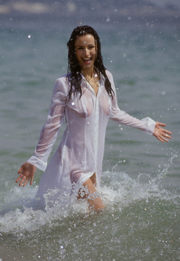 Joanna Brodzik w Cannes, 1998 r. /Darek Majewski /Reporter