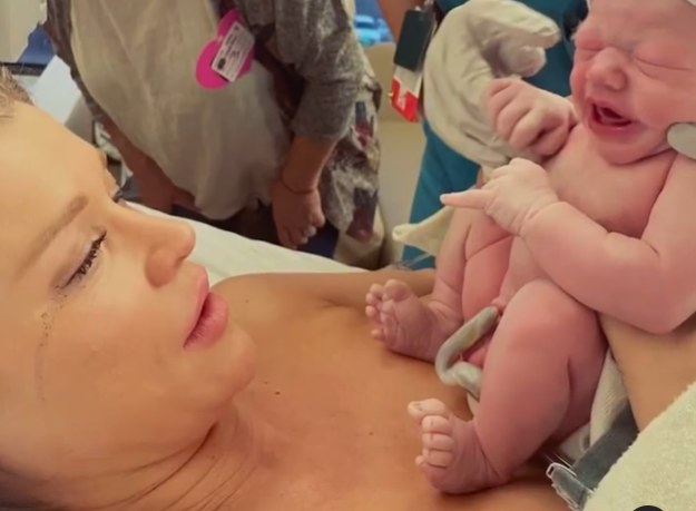 Joanna Krupa podczas porodu /Instagram /Instagram