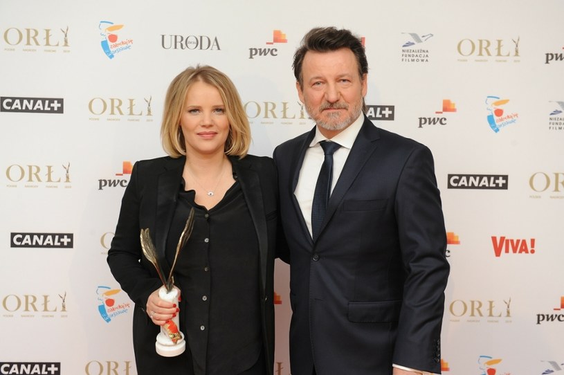 Joanna Kulig i Robert Więckiewicz na gali wręczenia Polskich Nagród Filmowych Orły w 2019 r. /East News