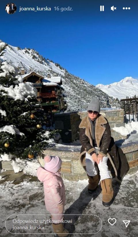 Joanna Kurska z córką w Zakopanem /https://www.instagram.com/joanna_kurska/ /Instagram