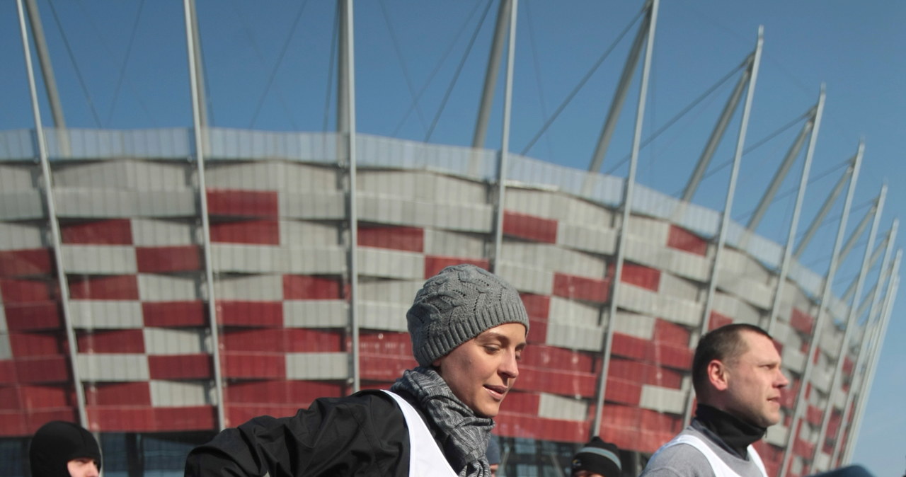 Joanna Mucha obiegła Stadion Narodowy